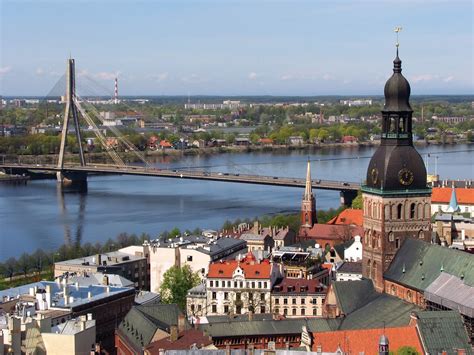 Daugava in Riga, Latvia .